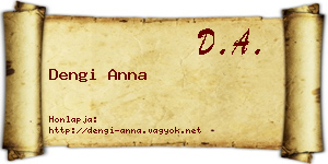 Dengi Anna névjegykártya