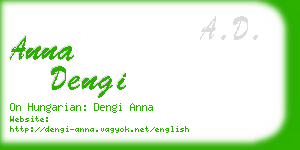 anna dengi business card